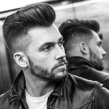 Haircut «Pompadur» in Oldboy Barbershop